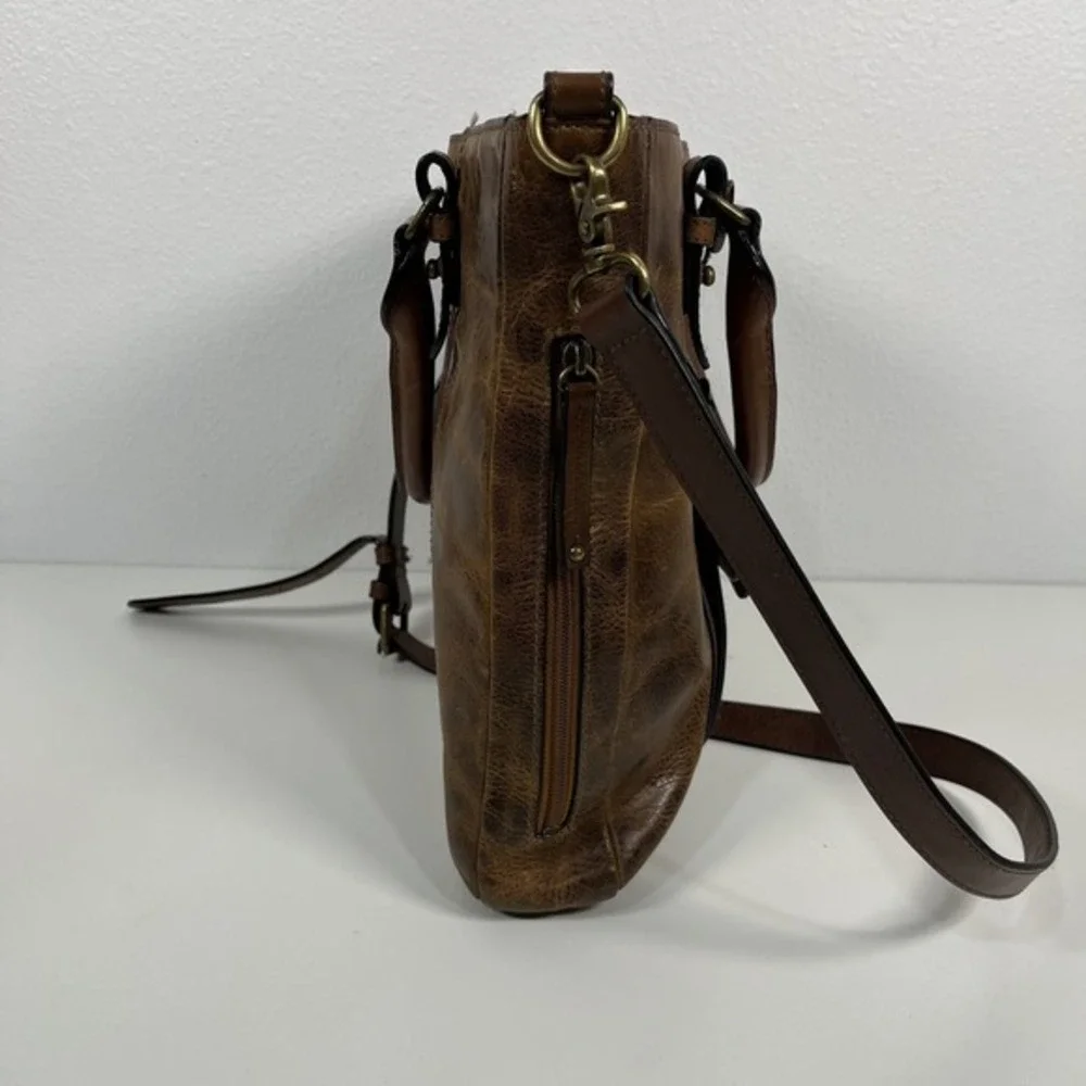 Ellington‎ Brown Leather Tote Bag with Front Pocket